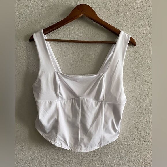 Madden NYC New Women's White Double Layer Corset Top Size XL Extra Large Casual - Picture 5 of 7